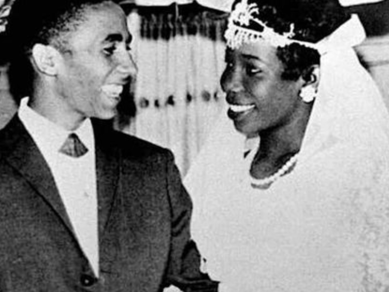 Bob and Rita Marley on their wedding day